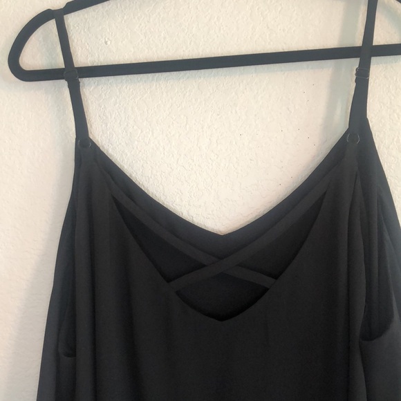 Torrid Tiered Double Layer Criss Cross Back Chiffon Camisole - Picture 5 of 7